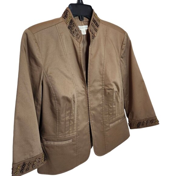 Coldwater Creek Womens Beaded Embellished Jacket Blazer Size 8 - Picture 6 of 9